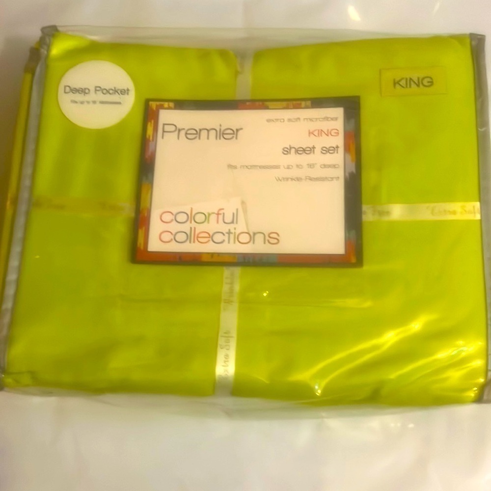 PREMIER MICROFIBER COLORFUL COLLECTION KING SHEET SETP